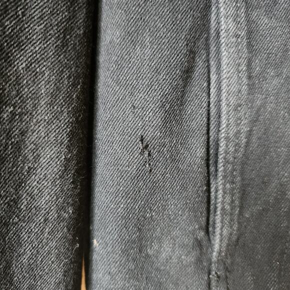 Vtg Todays News Denim Jean Jacket Mens Size Small Black Button Up Ghost Dance - Picture 7 of 13